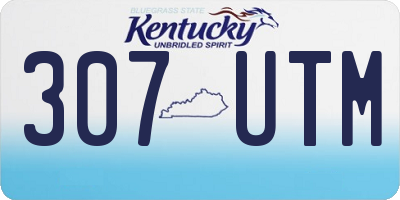 KY license plate 307UTM