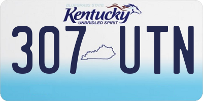 KY license plate 307UTN
