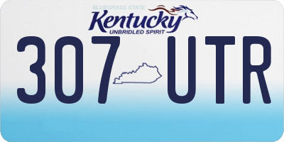 KY license plate 307UTR