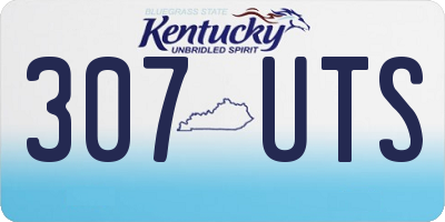 KY license plate 307UTS