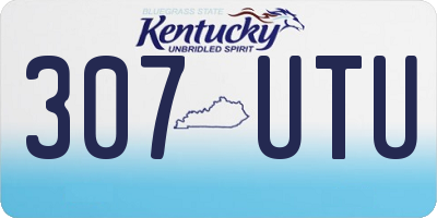 KY license plate 307UTU