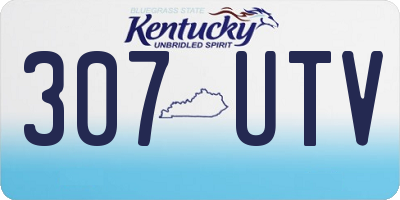 KY license plate 307UTV