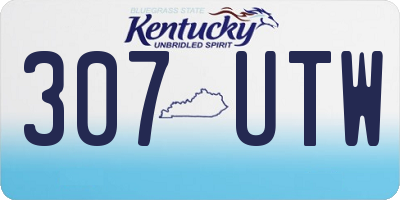KY license plate 307UTW