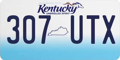 KY license plate 307UTX