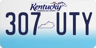 KY license plate 307UTY