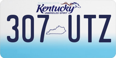 KY license plate 307UTZ