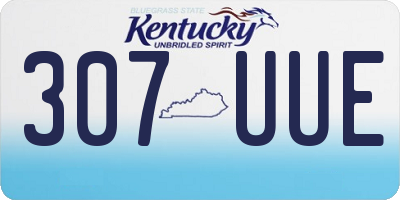 KY license plate 307UUE