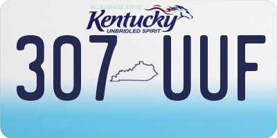 KY license plate 307UUF