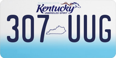 KY license plate 307UUG