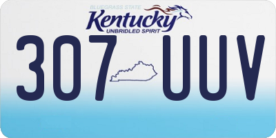 KY license plate 307UUV