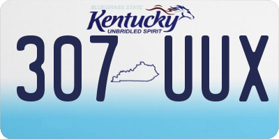 KY license plate 307UUX