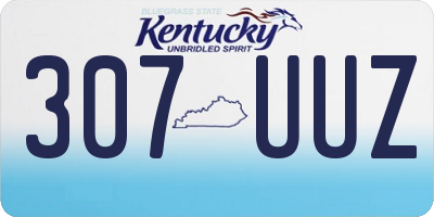 KY license plate 307UUZ