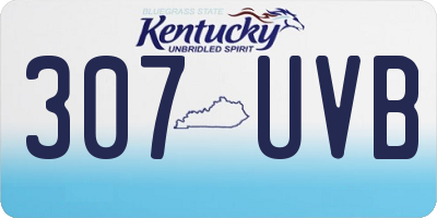 KY license plate 307UVB