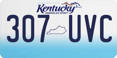 KY license plate 307UVC
