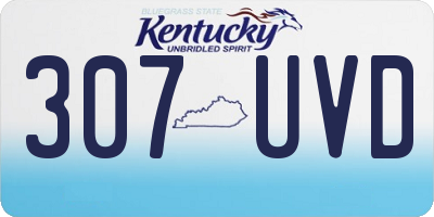 KY license plate 307UVD