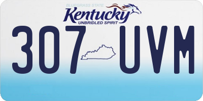 KY license plate 307UVM