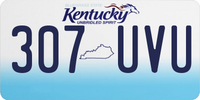 KY license plate 307UVU