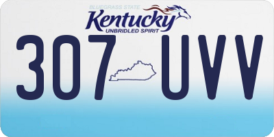 KY license plate 307UVV