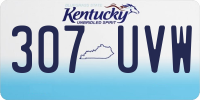 KY license plate 307UVW