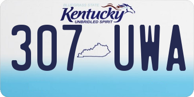 KY license plate 307UWA