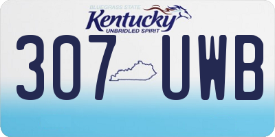 KY license plate 307UWB
