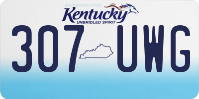 KY license plate 307UWG