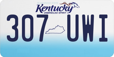 KY license plate 307UWI