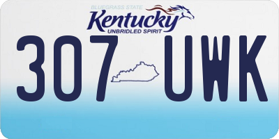 KY license plate 307UWK