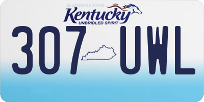 KY license plate 307UWL