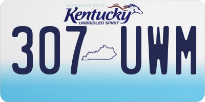 KY license plate 307UWM