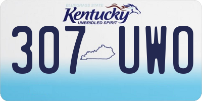 KY license plate 307UWO