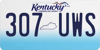 KY license plate 307UWS