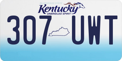 KY license plate 307UWT