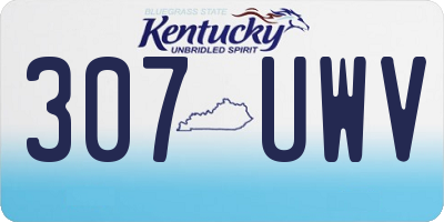 KY license plate 307UWV