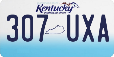 KY license plate 307UXA
