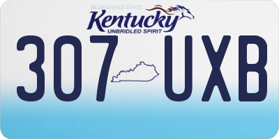 KY license plate 307UXB