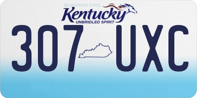 KY license plate 307UXC