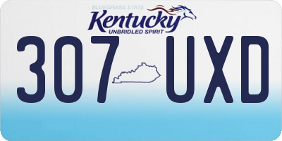 KY license plate 307UXD
