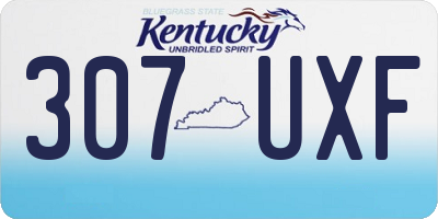 KY license plate 307UXF