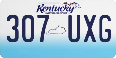 KY license plate 307UXG