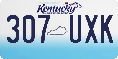 KY license plate 307UXK