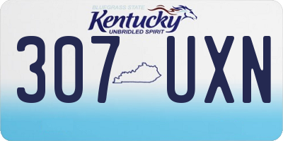 KY license plate 307UXN