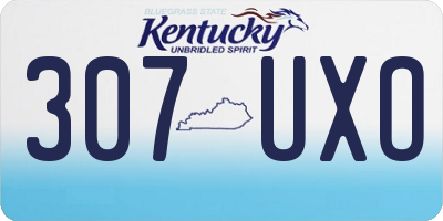 KY license plate 307UXO