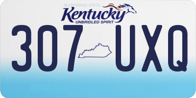 KY license plate 307UXQ