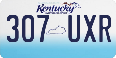 KY license plate 307UXR