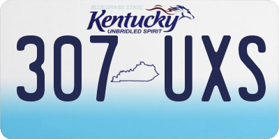 KY license plate 307UXS