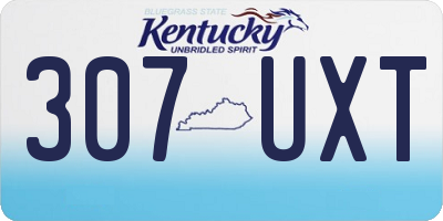 KY license plate 307UXT