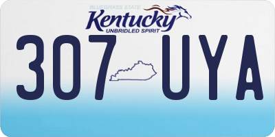 KY license plate 307UYA