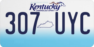 KY license plate 307UYC