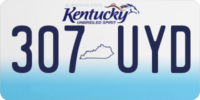 KY license plate 307UYD